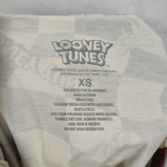 Looney Tunes Brown Checkered Skirt All Over Print Women Size XS NEW - Picture 5 of 5